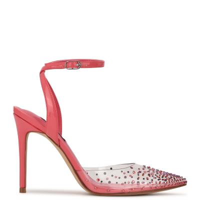 Zapatos De Salon Nine West Foreva Ankle Correa Vestido Rosas Coral | 8231PYQNL