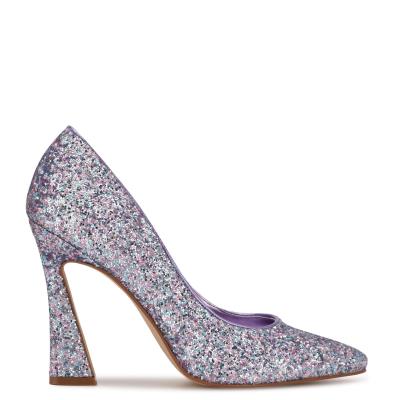 Zapatos De Salon Nine West Trendz Pointy Puntera Moradas Multicolor | 1726HGREQ